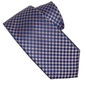 Michael Michael Kors Designer Necktie‎ Blue Pink Gingham Check Print